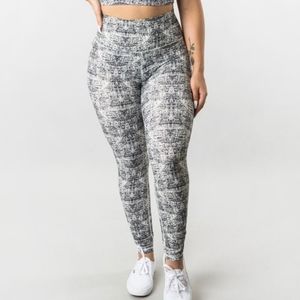 Buffbunny rosa leggings hustle print